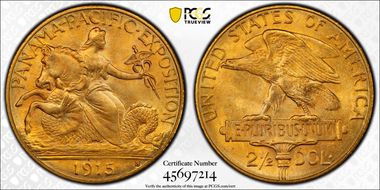 1915-S $2.50 Panama-Pacific MS67