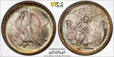 1936-D 50C Texas MS68