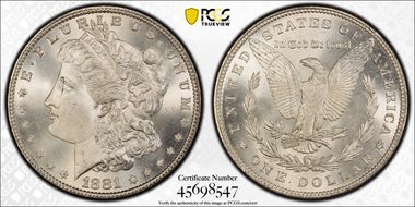 1881 $1 MS67