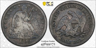 1858-O 50C G6