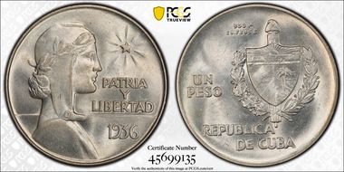 1936 Peso ABC KM-22 MS63