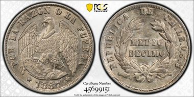 1887-So 1/2 Dec MS64