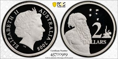 2008 $2 Silver PR69DCAM
