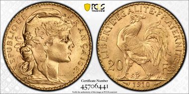 1910 20 Fr Gad-1064a F-535 Refrappe MS65