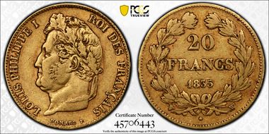 1835-W 20 Fr Gad-1031 XF40