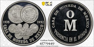 1992-Mo Medal 1535-1992 Presencia En El Mundo SP66