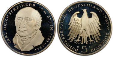 1981-G 5 Mk vom Stein PR69DCAM