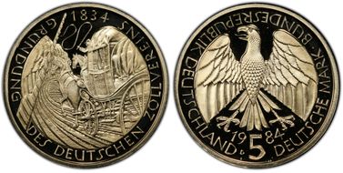 1984-D 5 Mk Customs PR69DCAM