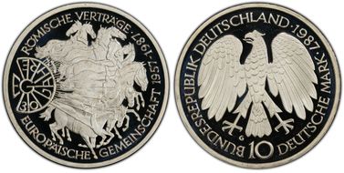 1987-G 10 Mk European Unity PR69DCAM
