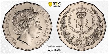 2015 50C Longest Reigning Monarch MS69
