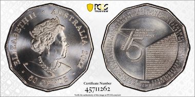 2022 50C 75th Ann. Signals Directorate MS69