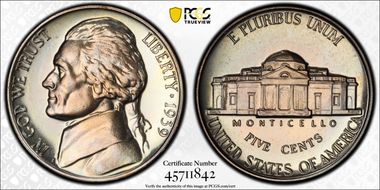 1939 5C Reverse of 1938 PR66+