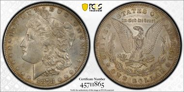 1878 7TF $1 Reverse of 1878 MS60