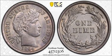 1894 10C MS62