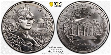1999-P $1 Dolley Madison MS69