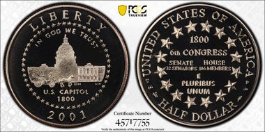2001-P 50C Capitol Visitor PR69DCAM