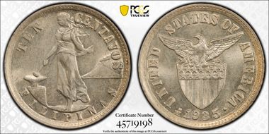 1935-M 10C KM-169  Ag MS64