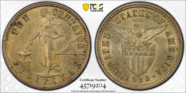 1918-S 10C MS62