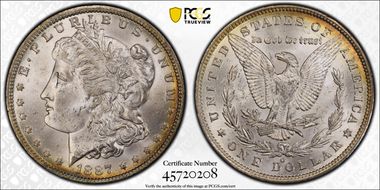 1887/6-O $1 VAM 3, 7/6 MS63+ 