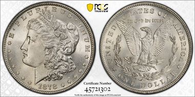 1878 7TF $1 Reverse of 1878 MS65