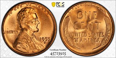 1955-D 1C MS66RD