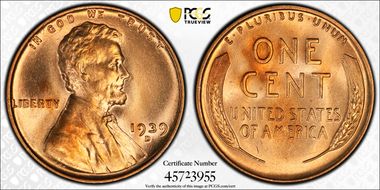 1939-D 1C MS67RD