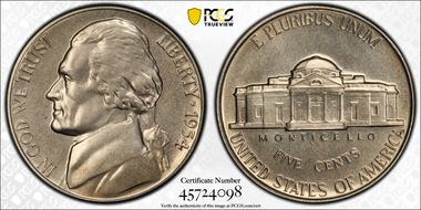 1954 5C Re-Engraved Obv Design FS-401 PR66