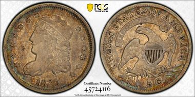 1835 H10C Large Date, Small 5C VF25