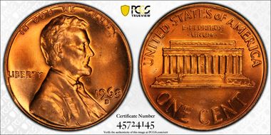 1968-D 1C DDR, FS-801 MS66+ RD