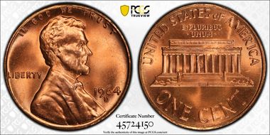 1964-D 1C MS66+ RD