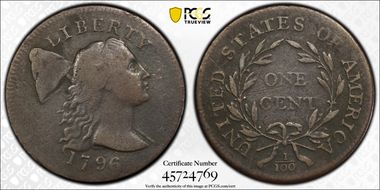 1796 1C Liberty Cap F15BN