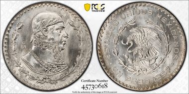 1957-Mo Peso KM-459 MS66