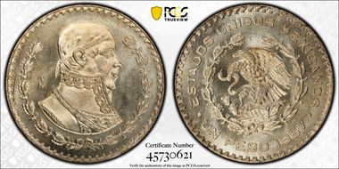 1957-Mo Peso KM-459 MS67