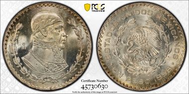 1958-Mo Peso KM-459 MS67