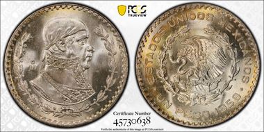 1958-Mo Peso KM-459 MS66+