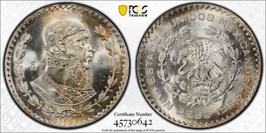 1958-Mo Peso KM-459 MS67