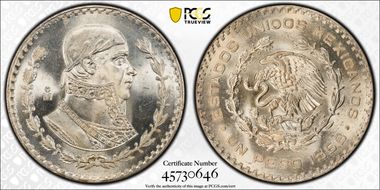 1958-Mo Peso KM-459 MS66