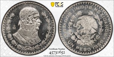 1959-Mo Peso KM-459 MS65