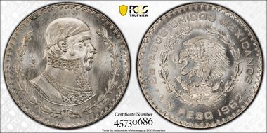 1962-Mo Peso KM-459 MS66