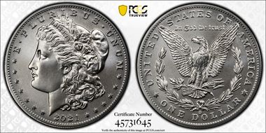 2021-O Privy $1 Morgan Dollar 100th Anniversary MS70