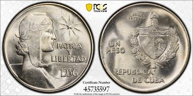 1936 Peso ABC KM-22 MS64