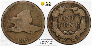 1857 1C Flying Eagle AG3