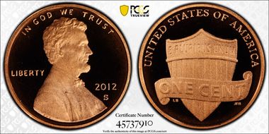 2012-S 1C Shield PR70DCAM