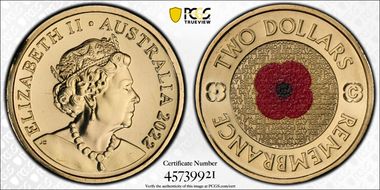 2022-C $2 Remembrance Day Colorized MS69