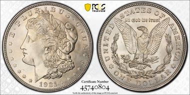 1921 $1 Morgan MS65