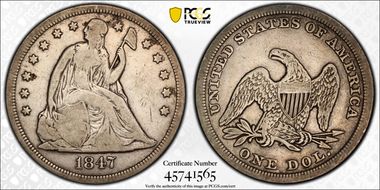 1847 $1 VG10