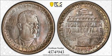 1946 50C Booker T. Washington MS67
