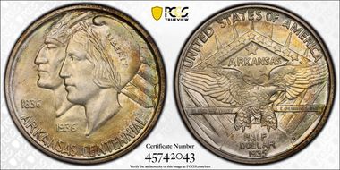 1935-D 50C Arkansas MS67+