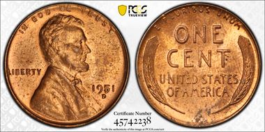 1951-D/D 1C RPM FS-521 MS63RB