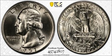 1951-D/D 25C RPM, FS-501 MS65